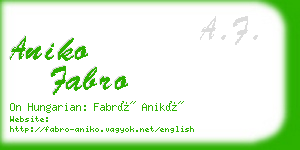 aniko fabro business card